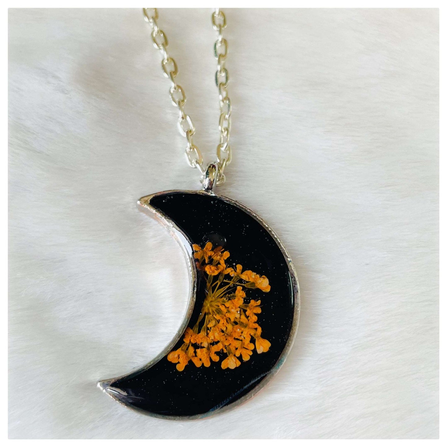 Orange Black Moon Pendant - beattrangi