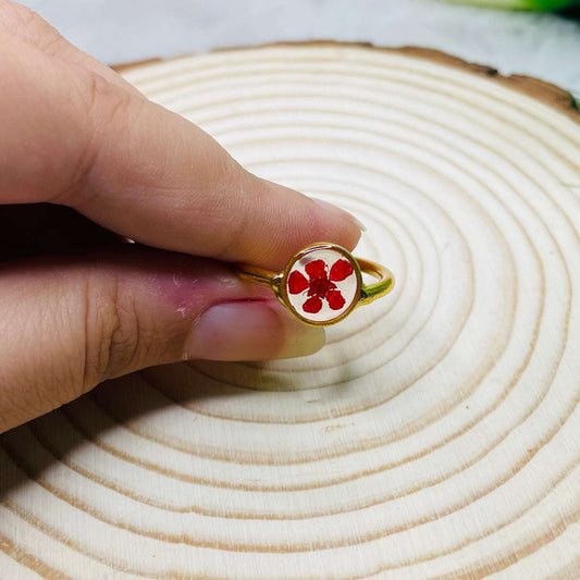 Red Plum Blossom Ring