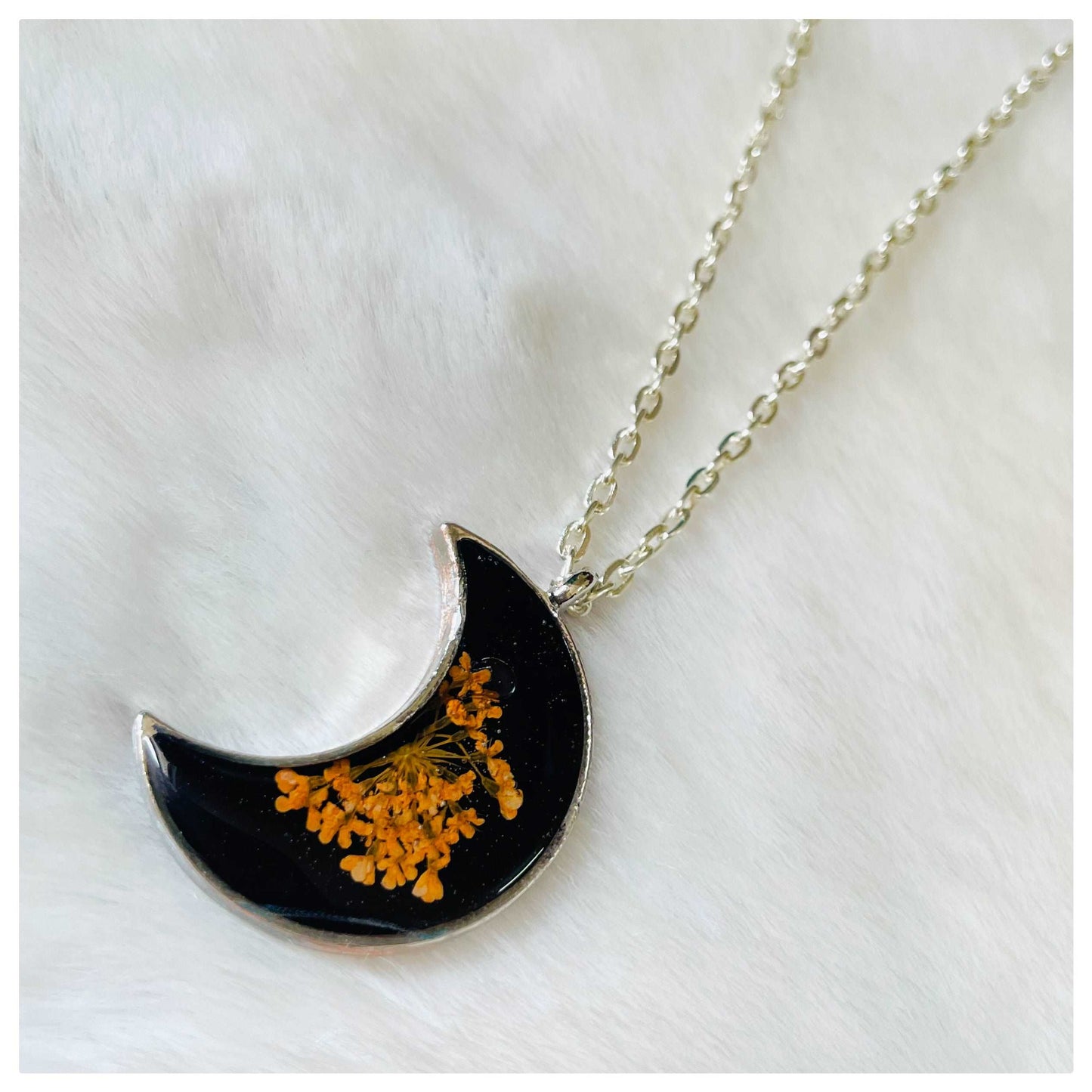 Orange Black Moon Pendant - beattrangi