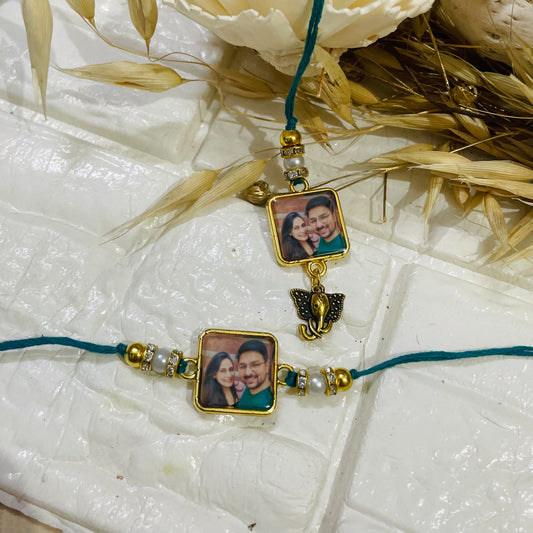 Photo Personalised Bhai Bhabhi Rakhi