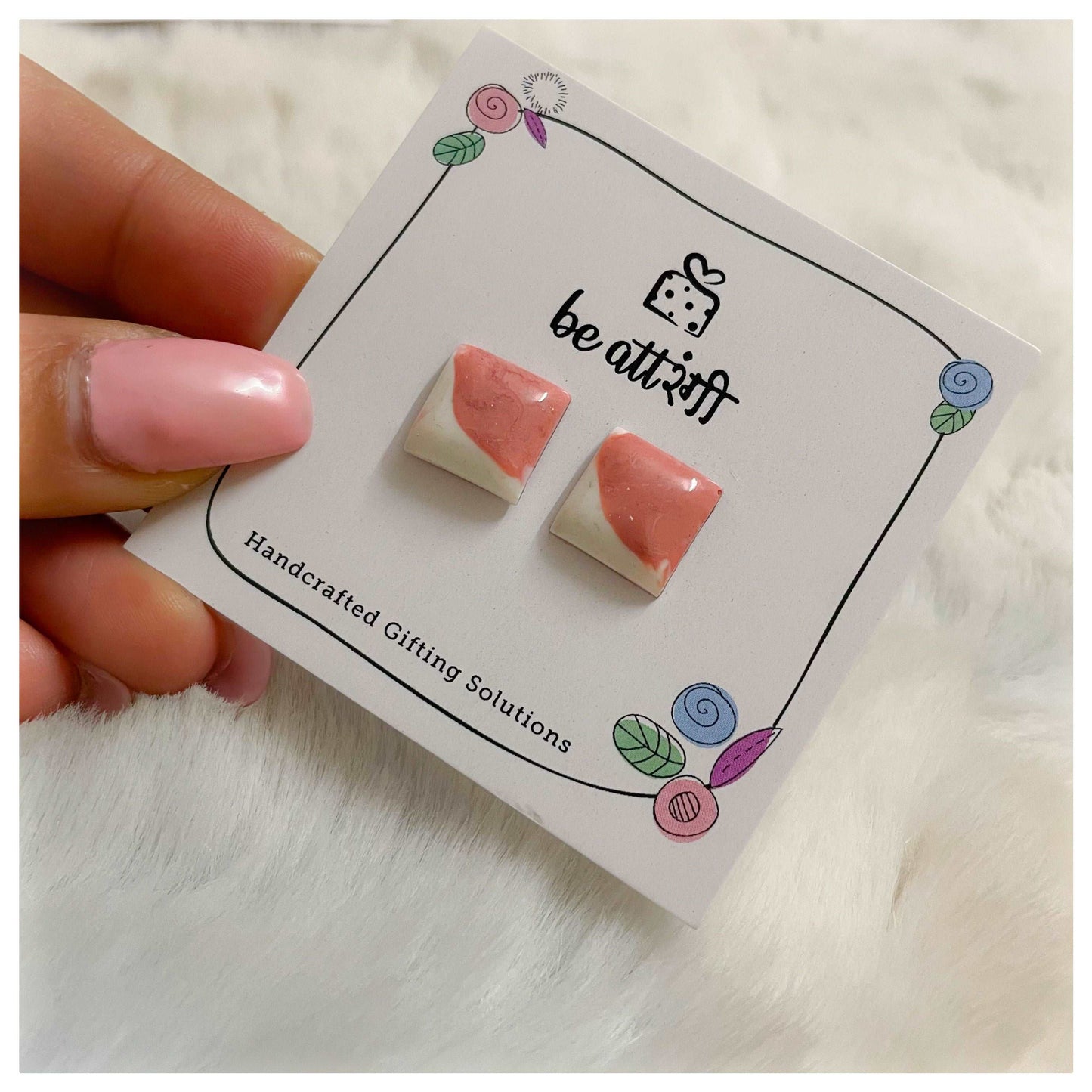 10 Pair Resin Stud Earrings Combo - beattrangi