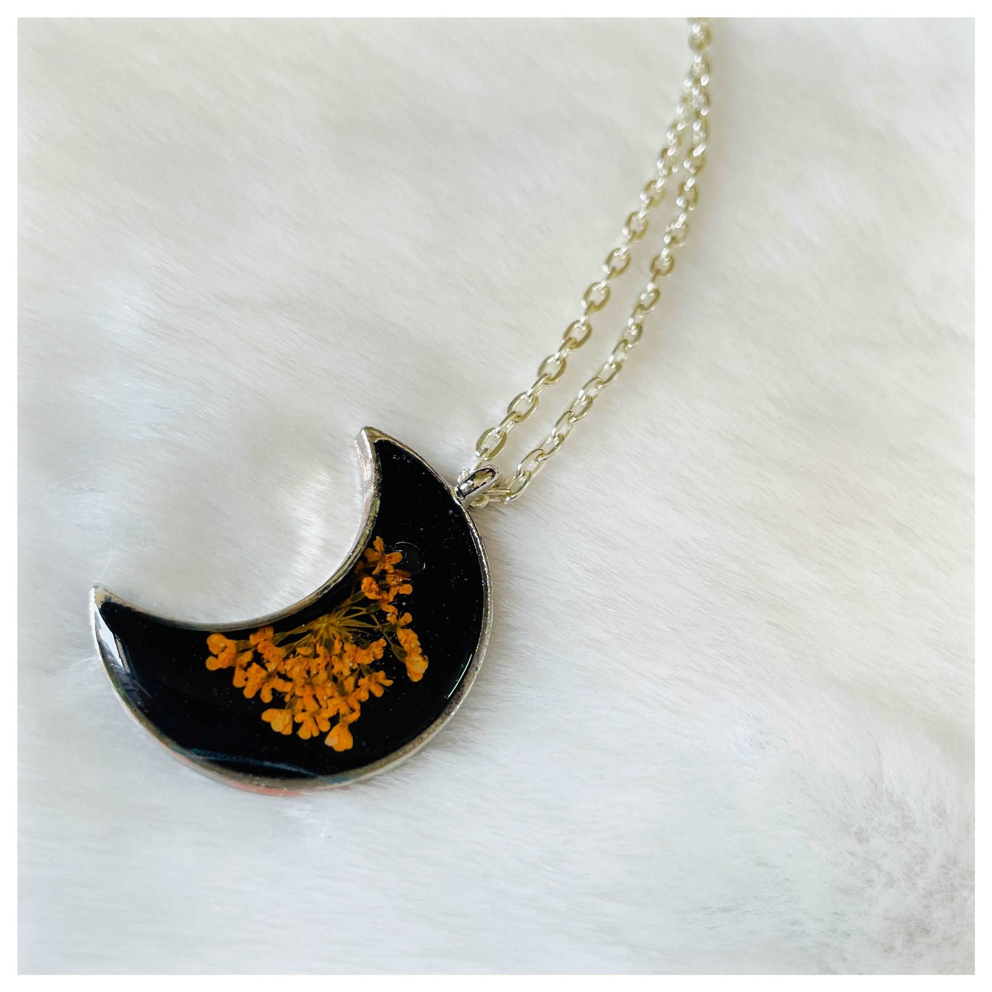 Orange Black Moon Pendant - beattrangi