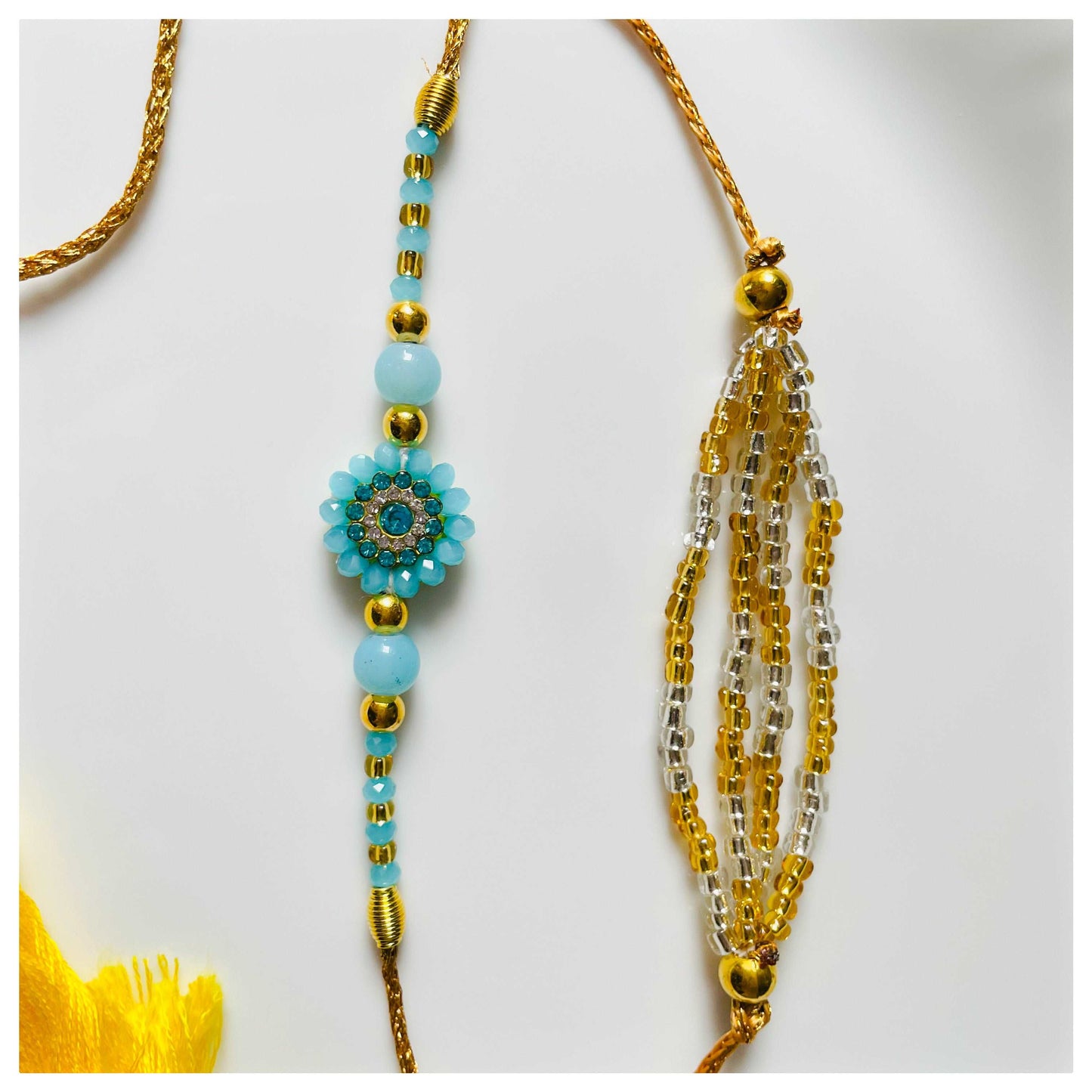 Blue Bhai Bhabhi Rakhi Set - beattrangi