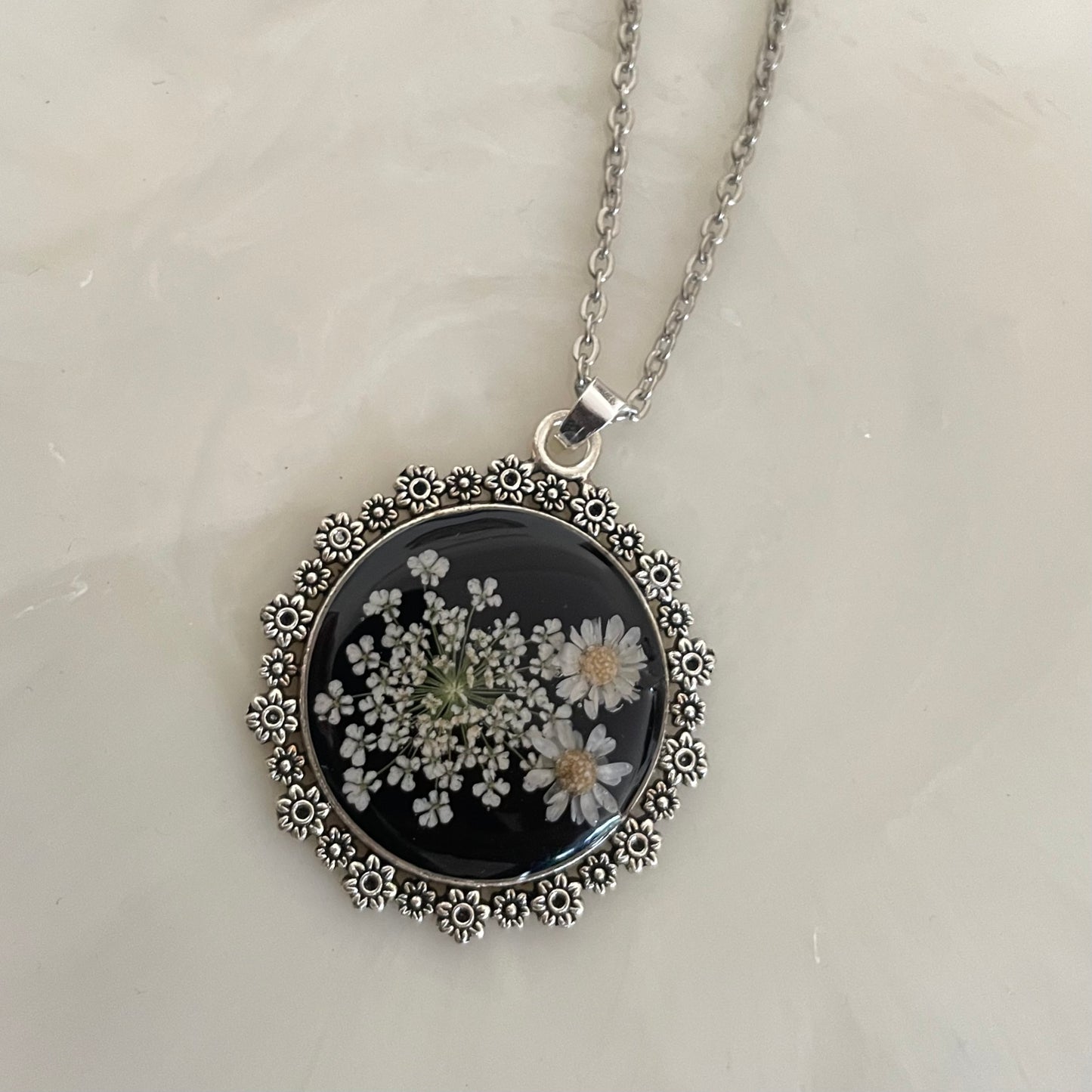 Victoria Real Flower Pendant
