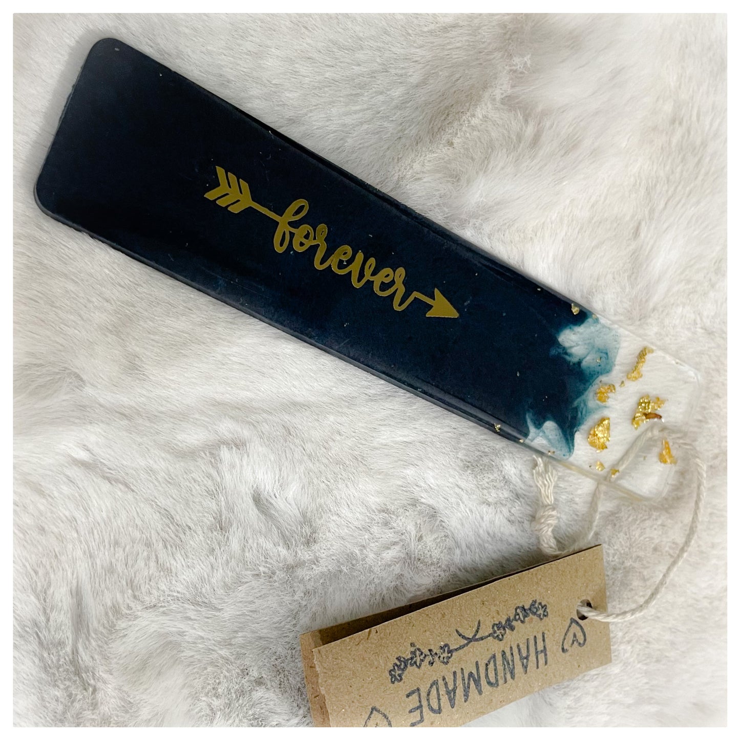 Teal Black Forever Bookmark - beattrangi