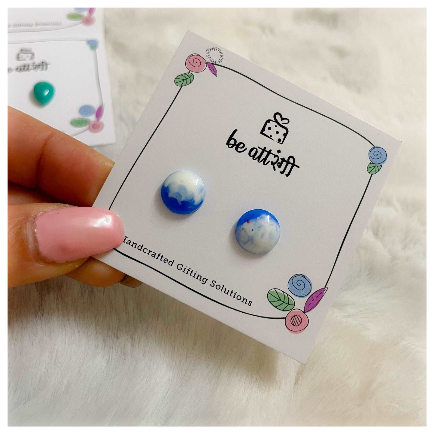 10 Pair Resin Stud Earrings Combo - beattrangi