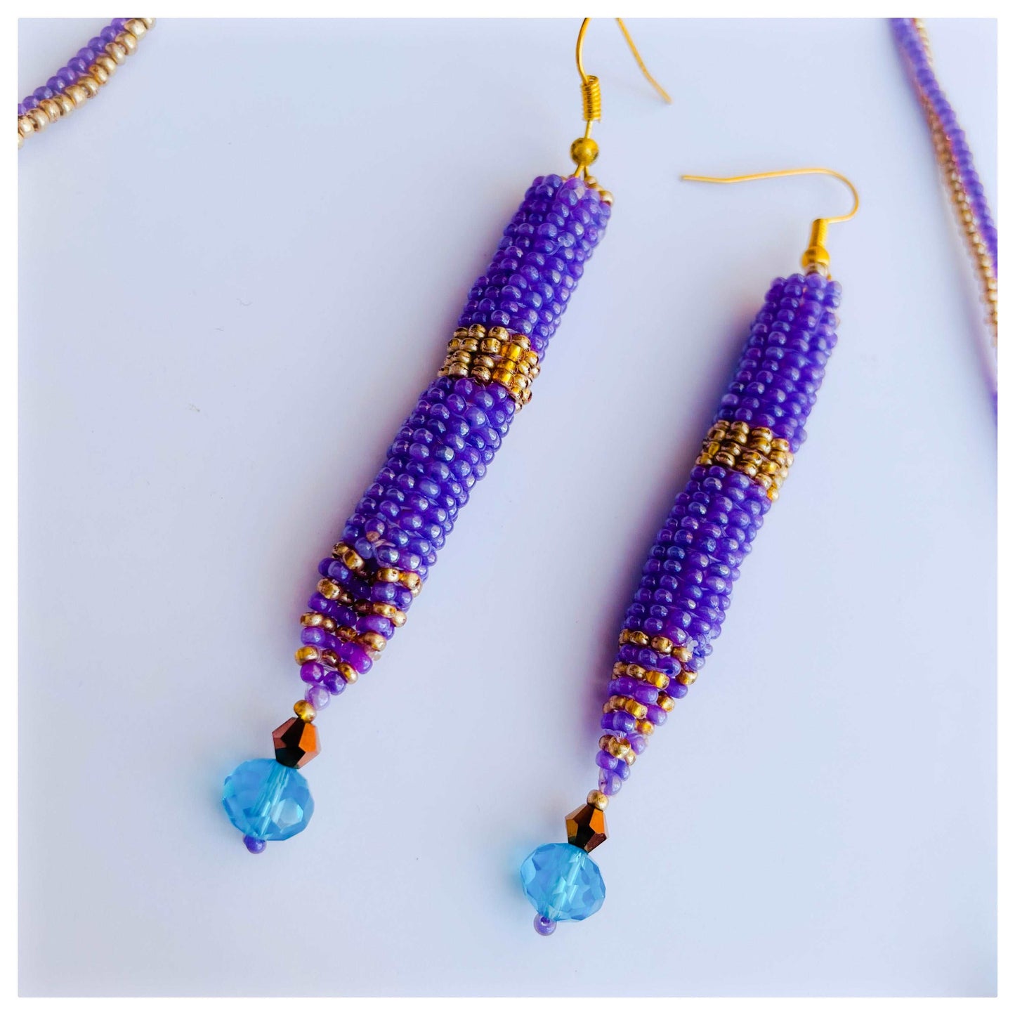 Purple Pipes Necklace Set - beattrangi