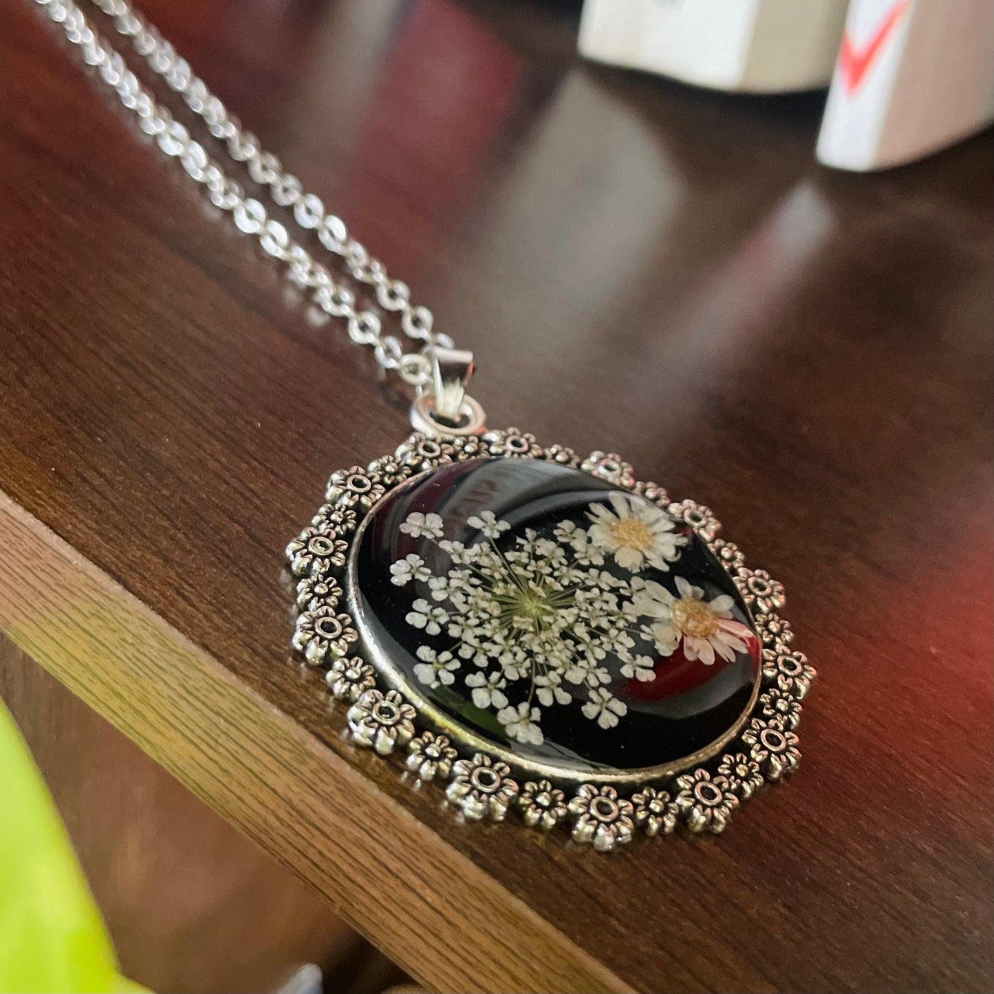 Victoria Real Flower Pendant