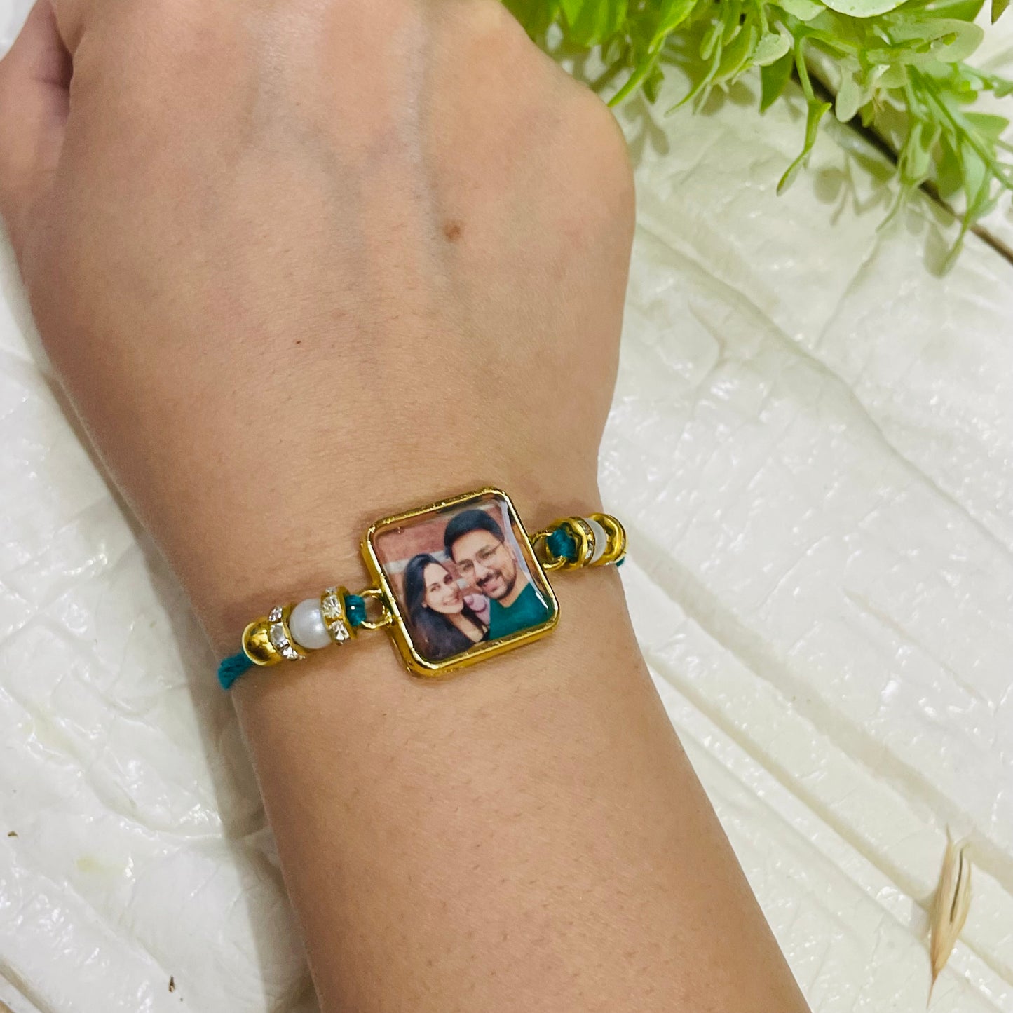 Photo Personalised Bhai Bhabhi Rakhi