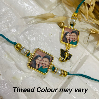 Photo Personalised Bhai Bhabhi Rakhi