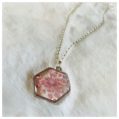 Pink Hexa Floral Pendant - beattrangi