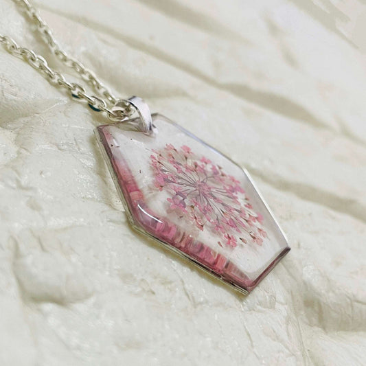 Pink Hexa Floral Pendant