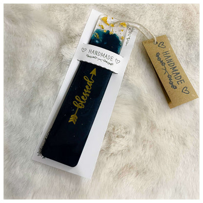 Teal Black Blessed Bookmark - beattrangi