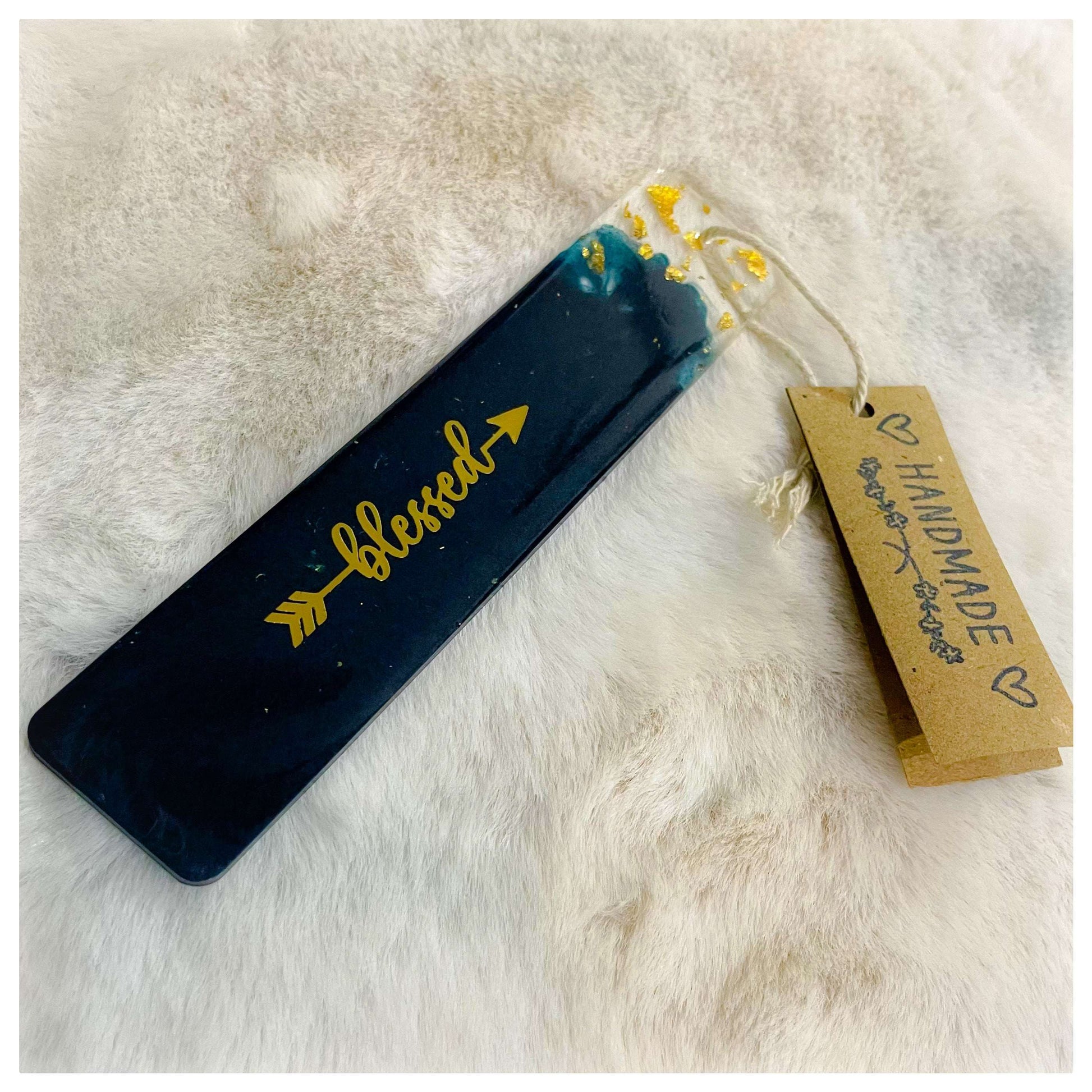 Teal Black Blessed Bookmark - beattrangi