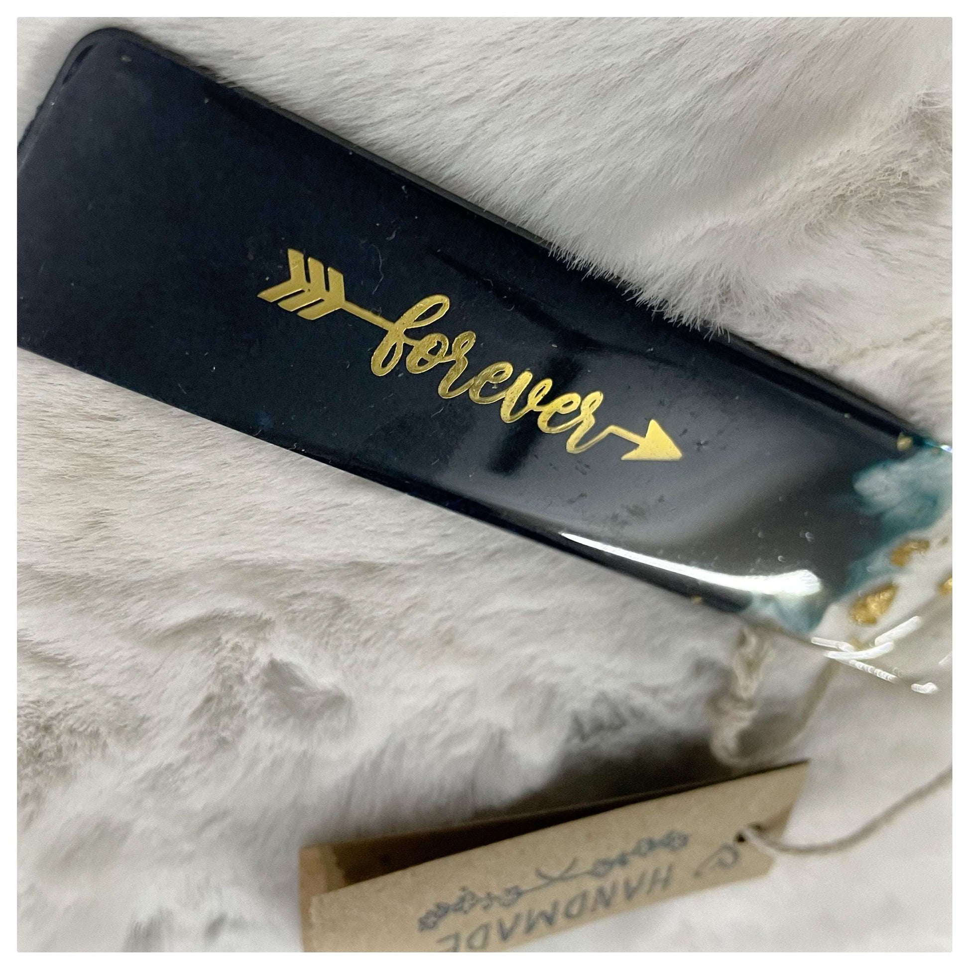 Teal Black Forever Bookmark - beattrangi