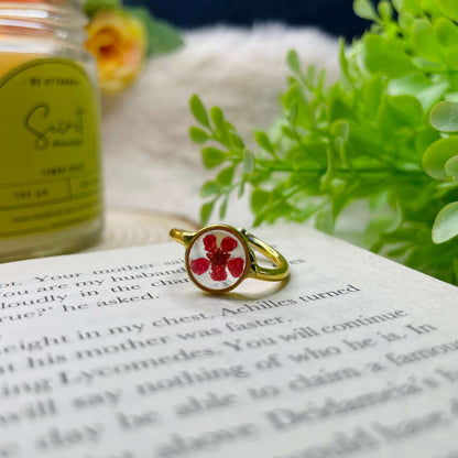 Red Plum Blossom Ring