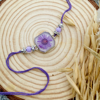 Lavender Real Flower Bhai Rakhi