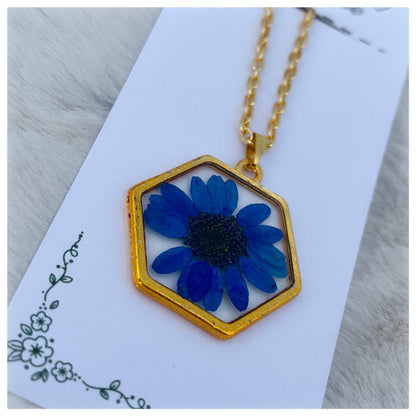 Blue Daisy Hexa Pendant - beattrangi