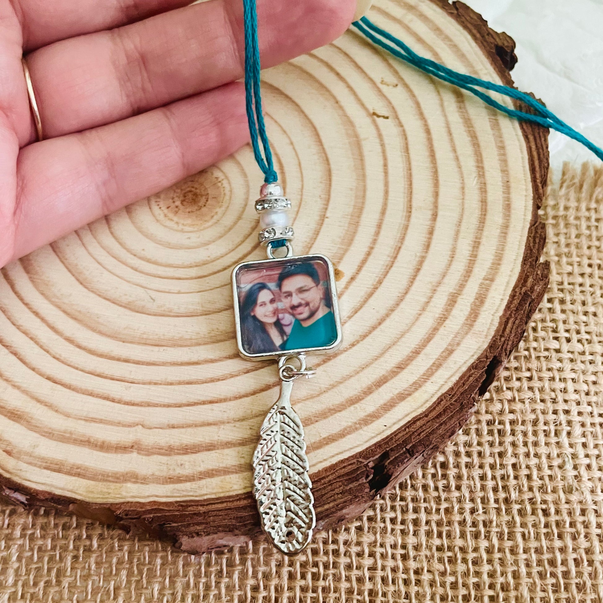 Photo Customised Rakhi for Bhai Bhabhi