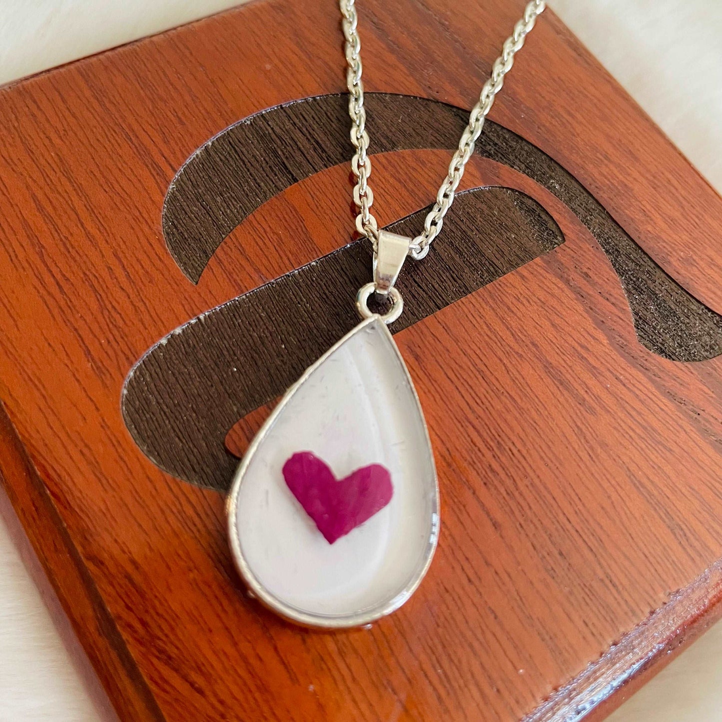 Rose Petal Heart Pendant