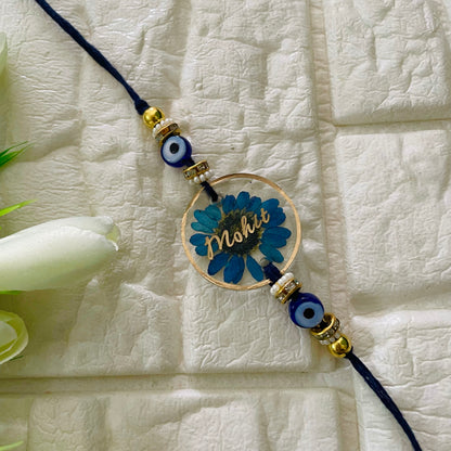 Blue Flower Name Rakhi