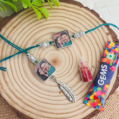 Photo Customised Rakhi for Bhai Bhabhi