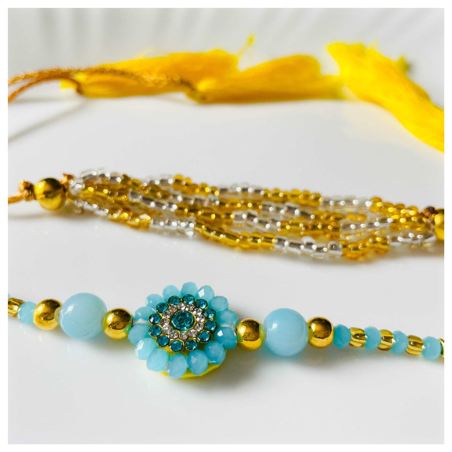 Blue Bhai Bhabhi Rakhi Set - beattrangi