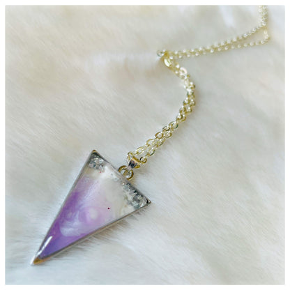 Triangular Lavender Textured Neckpiece - beattrangi