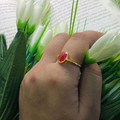 Red Plum Blossom Ring