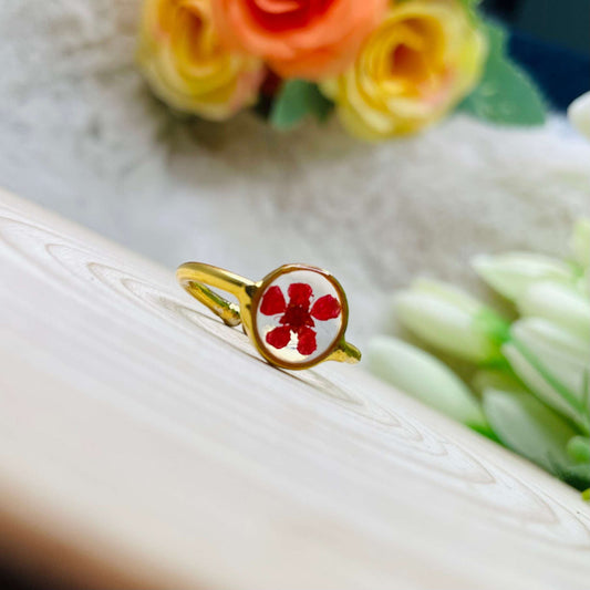 Red Plum Blossom Ring