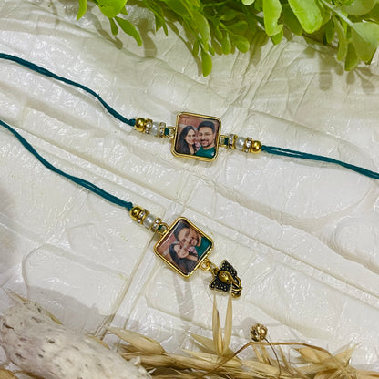Photo Personalised Bhai Bhabhi Rakhi