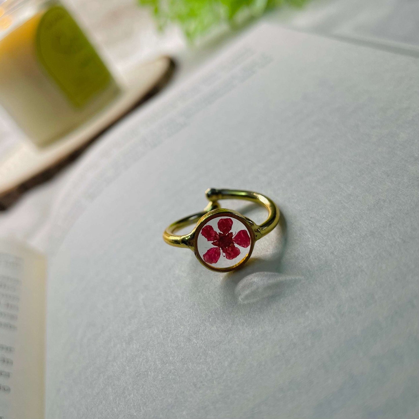 Red Plum Blossom Ring