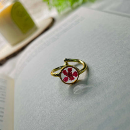 Red Plum Blossom Ring