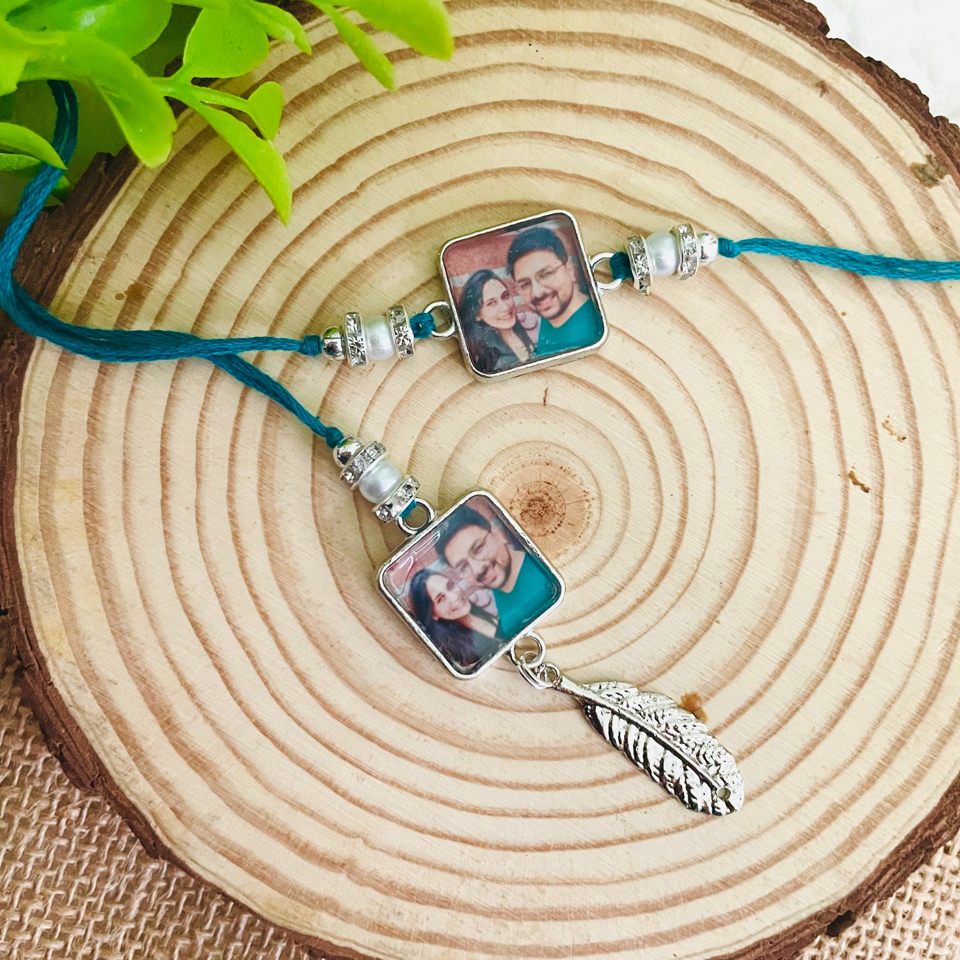 Photo Customised Rakhi for Bhai Bhabhi