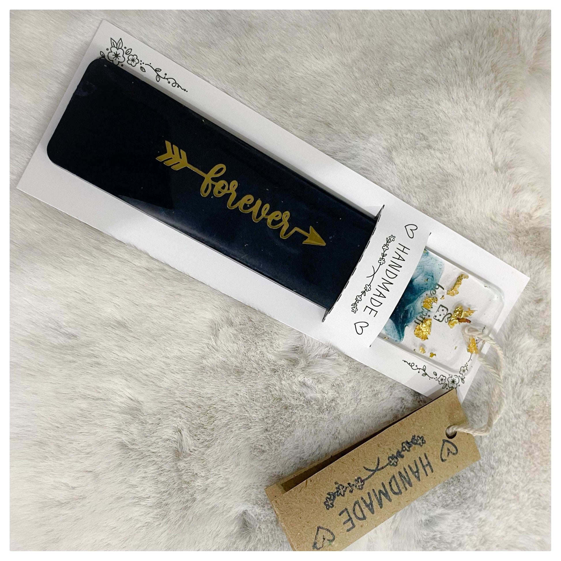 Teal Black Forever Bookmark - beattrangi