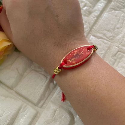 Red Evil Eye Bhai Rakhi Set