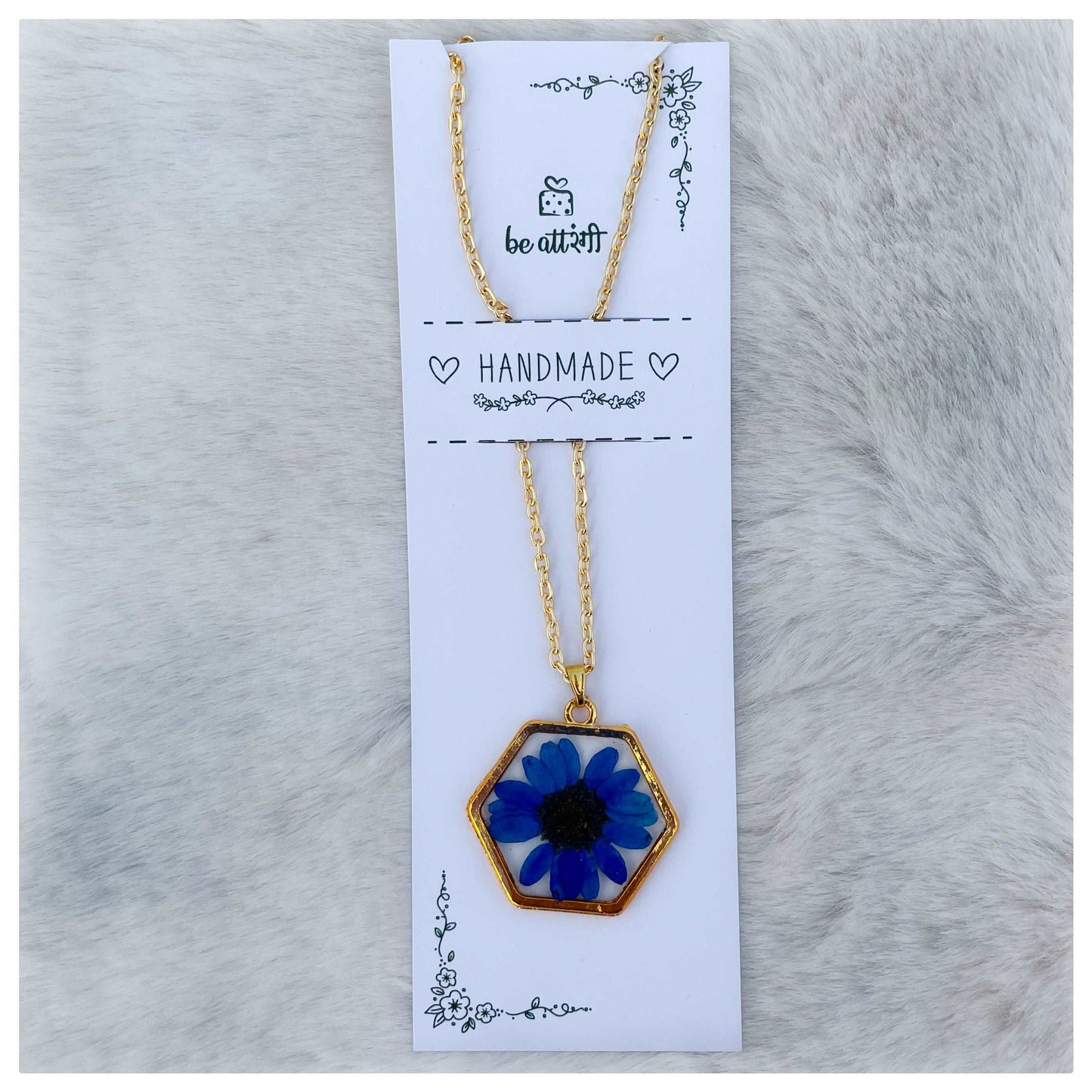 Blue Daisy Hexa Pendant - beattrangi