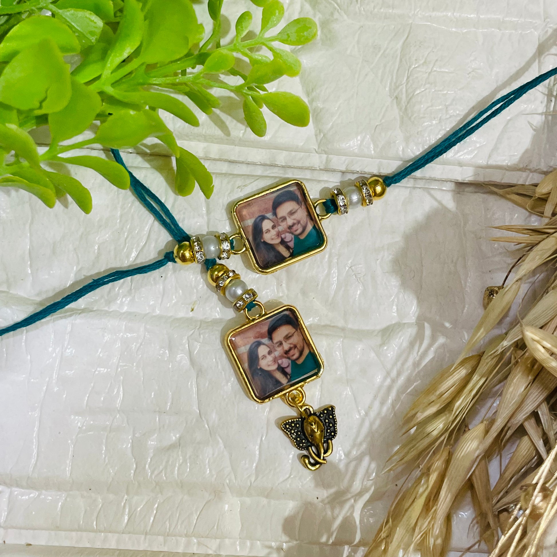 Photo Personalised Bhai Bhabhi Rakhi
