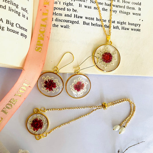 Lace Sunflower Jewellery Set